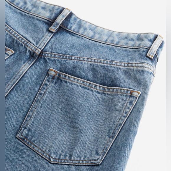 H &M Loose-fitted Wide Regular Denim Blue Jeans (4) - Picture 4 of 8